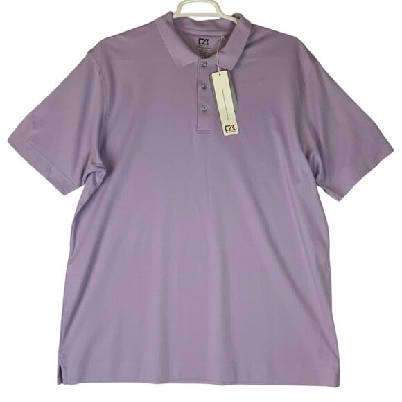 Cutter & Buck CB DryTec Luxe Lavender Polo Shirt Mens 2XL Moisture-Wicking - Picture 1 of 6